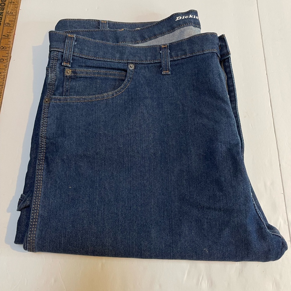 Men's Dickies Flex Carpenter Jeans 42 x 30 Relaxed Straight Indigo